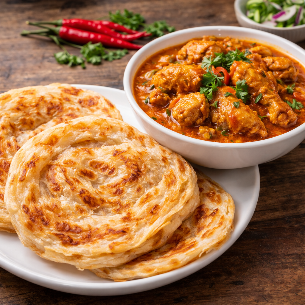 Roti Canai Chicken Curry